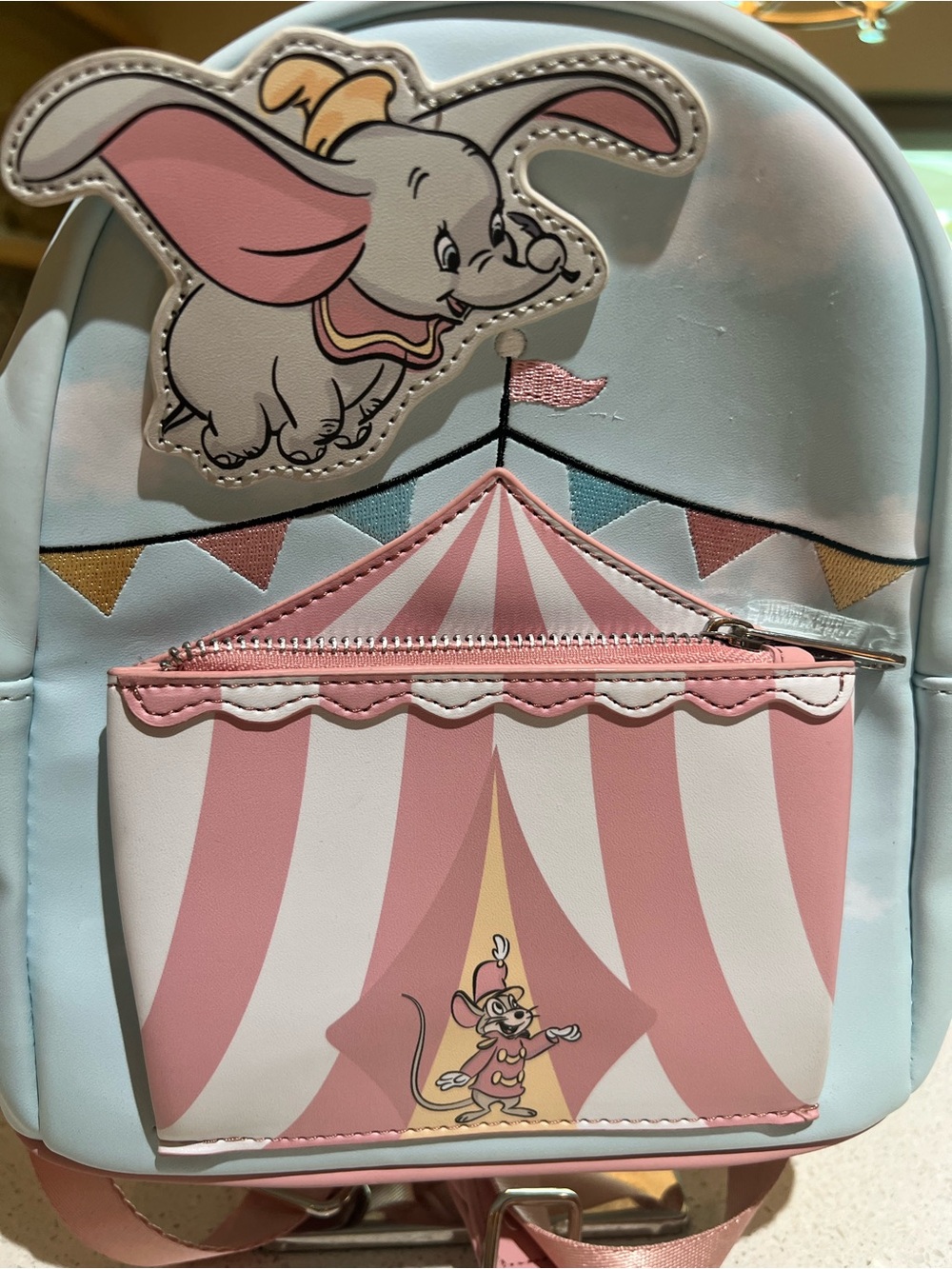 Loungefly Dumbo Circus Kids Backpack - Light Blue & Pink